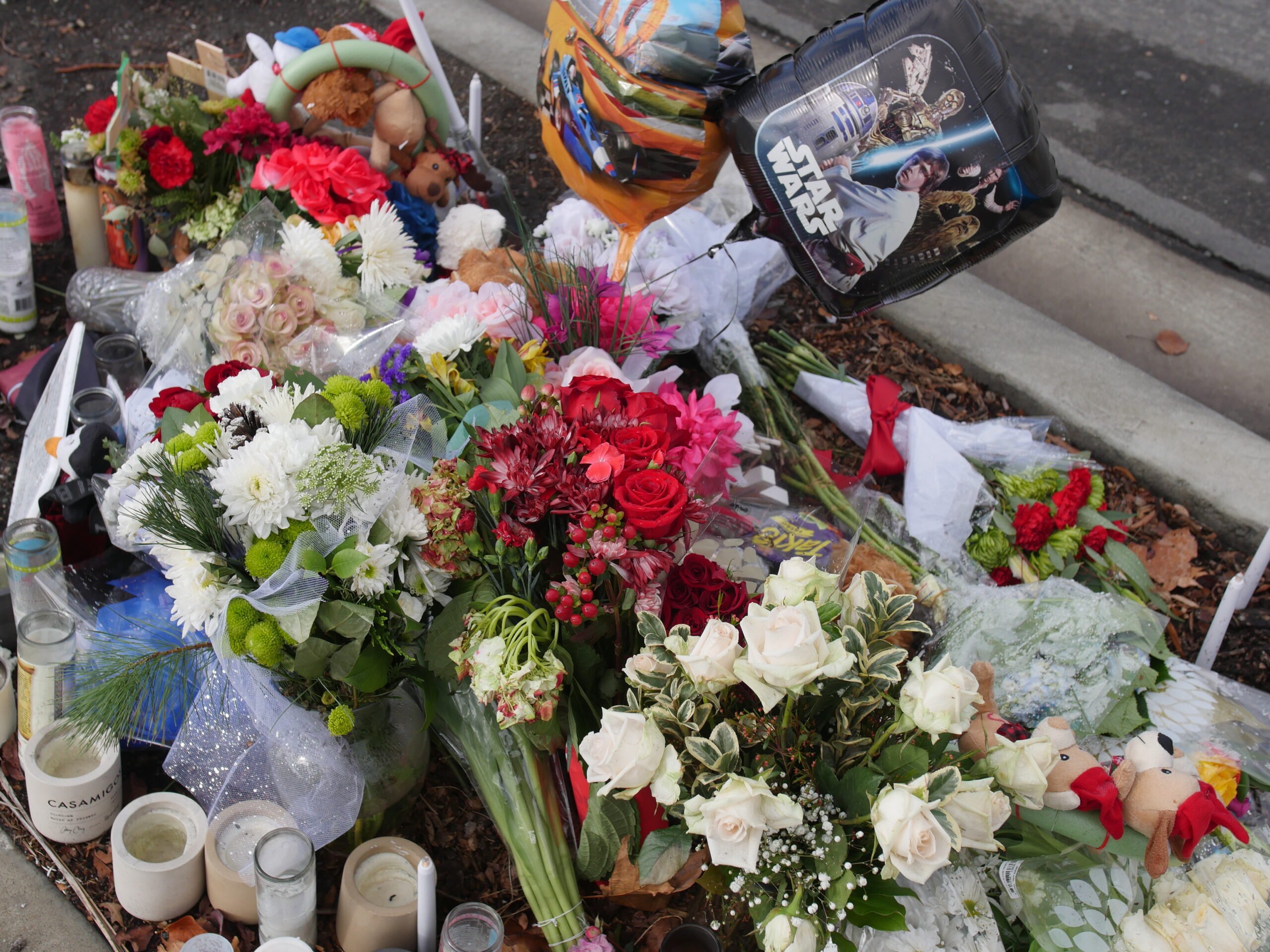 Roadside memorial honors Livermore teens killed in crash - Pleasanton ...