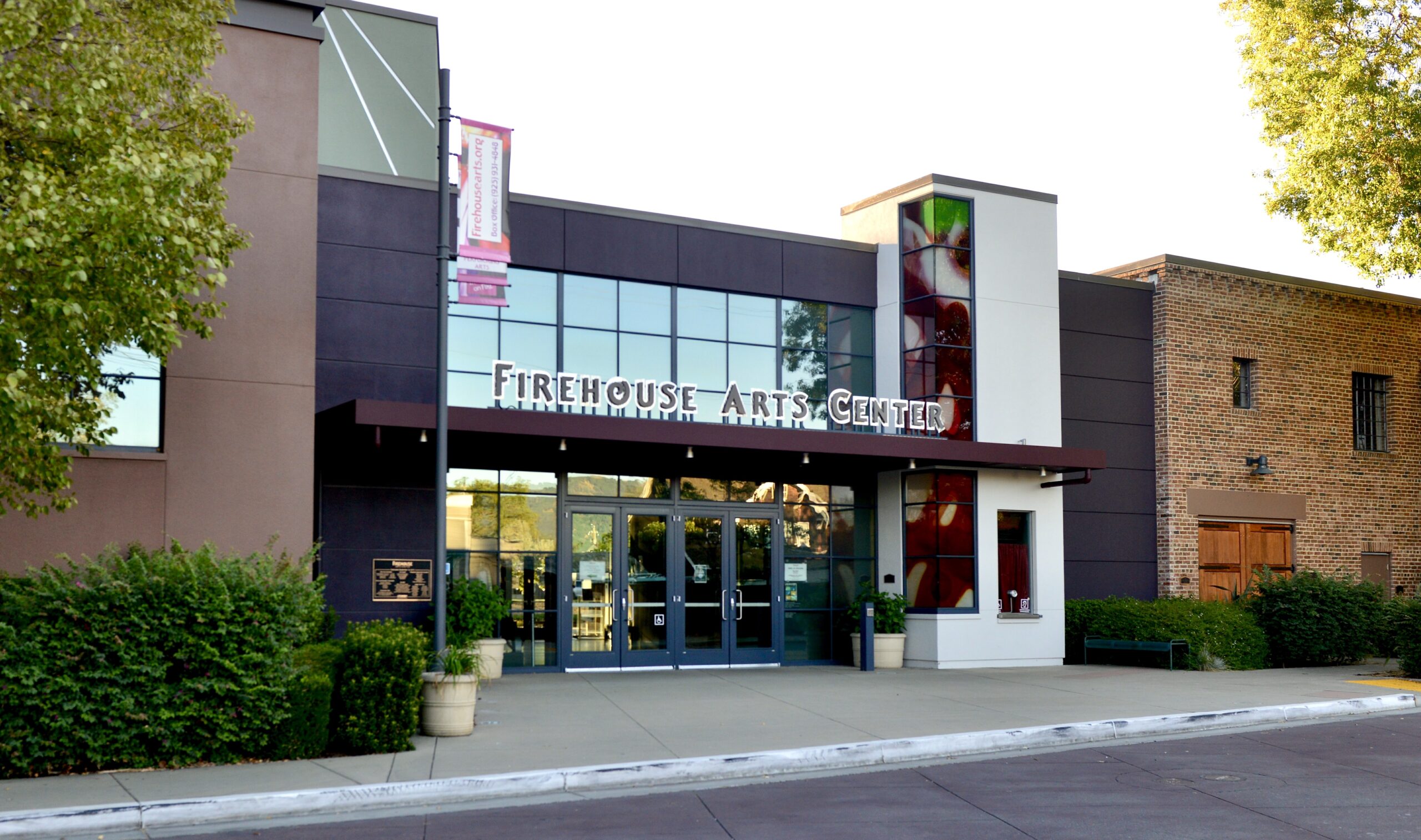 The Firehouse Arts Center in Pleasanton, showcasing its historic facade
