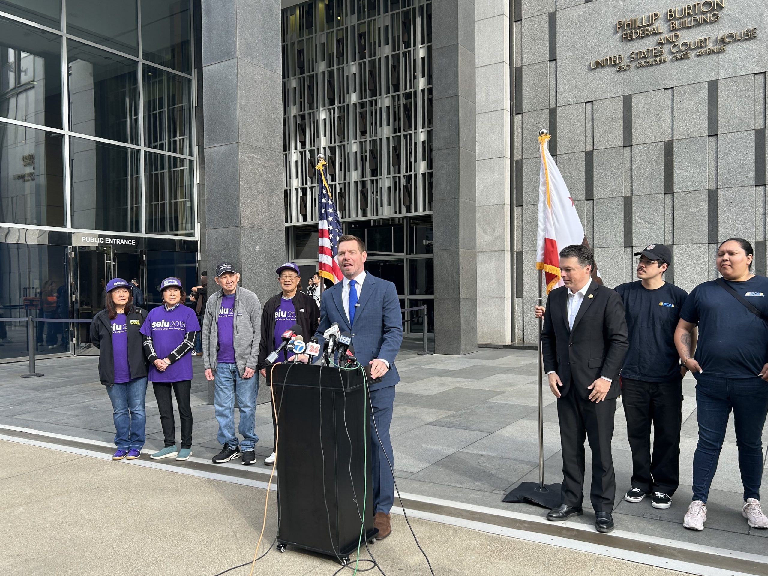 Swalwell accuses FBI Director Patel of election interference in governor’s race, threatens legal action