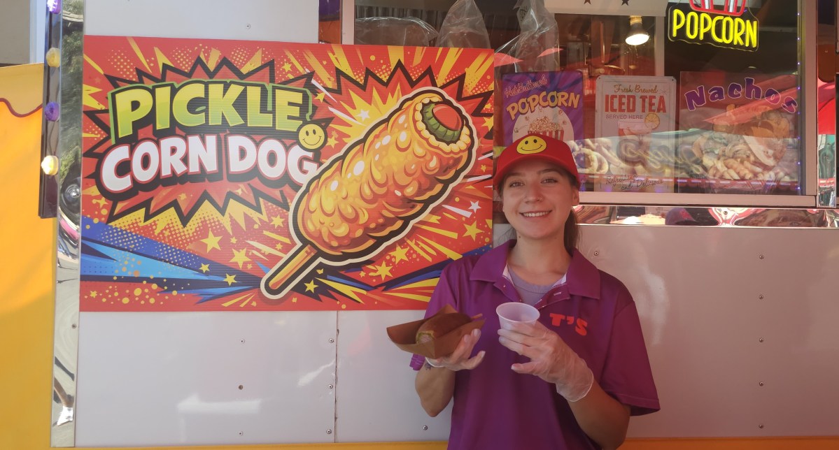 A full plate of food choices at the Alameda County Fair