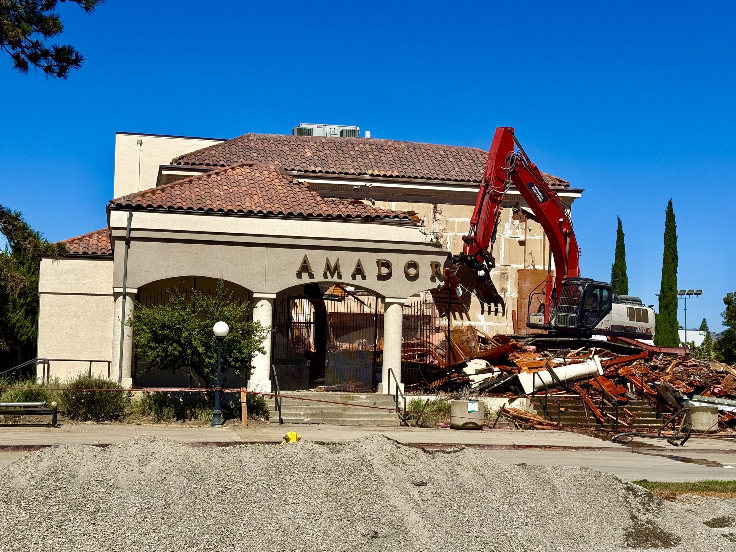 Bringing the house down: Crews begin demolition of 94-year-old Amador Theater