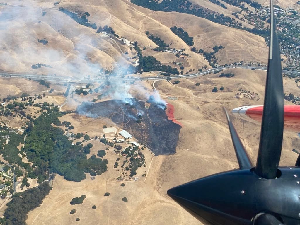 Another vegetation fire ignites south of Pleasanton