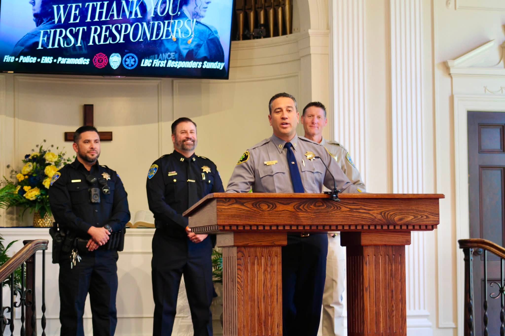 'Dedication, service and sacrifice': Pleasanton church recognizes first-responders